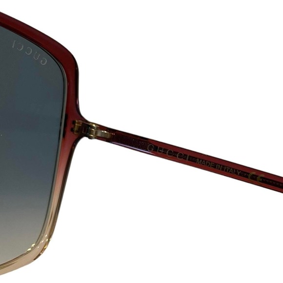 Authentic GUCCI Oversized Square GGO544SA Sunglasses Burgundy with velvet case main image 5